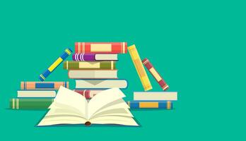 Stack of books vector