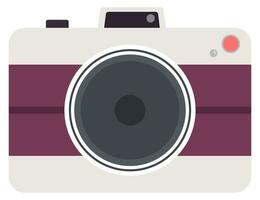 Camera in a flat style isolated on white background. vector