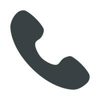 Telephone icon in flat style isolated on white background. vector