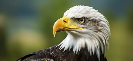 AI generated Portrait of an american bald eagle, wildlife. Generative AI photo