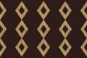 Ethnic Ikat fabric pattern geometric style.African Ikat embroidery brown Ethnic oriental pattern brown background. Abstract,vector,illustration.Texture,wallpaper,frame,decoration,carpet,motif. vector