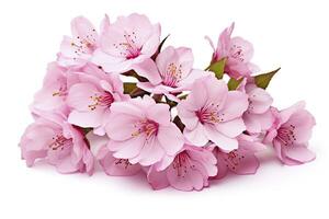 AI generated Sakura flowers isolated on white background. AI Generated photo