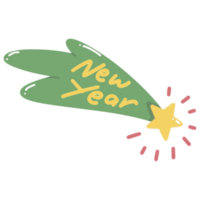 nuevo año estrella elemento png