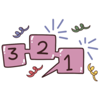 new year countdown element celebration png