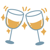 new year party glass png