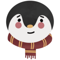 Cute Christmas penguin png