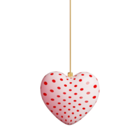 3d colgando rosado y rojo globos para decoración San Valentín día y de la madre día. png