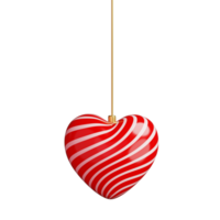 3d hängande rosa och röd ballonger. för dekoration hjärtans dag och mors dag. png