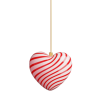 3d colgando rosado y rojo globos para decoración San Valentín día y de la madre día. png