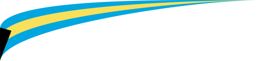 The Bahamas Flag Ribbon Shape png