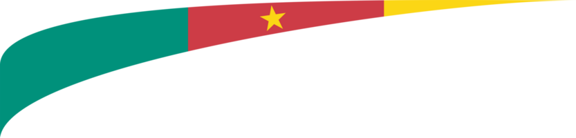 Camarões bandeira fita forma png