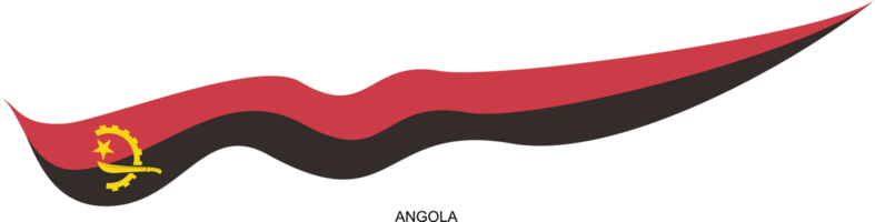 Angola Flag Ribbon Shape png