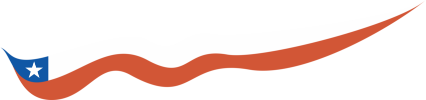 Chile Flag Ribbon Shape png