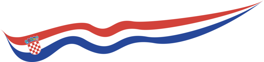 kroatien flagga band form png