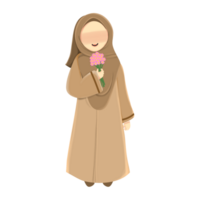 Muslim Frauen halten Blumen png