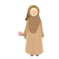 muçulmano mulheres segurando flores png