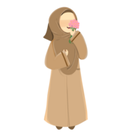 Muslim Frauen halten Blumen png