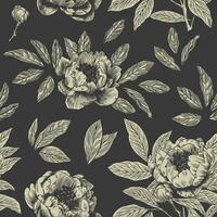 resumen moderno floral sin costura modelo con mano dibujado flor en toile Delaware alegría estilo. retro elegancia repetir impresión. Clásico diseño para tela, fondo de pantalla o envase vector