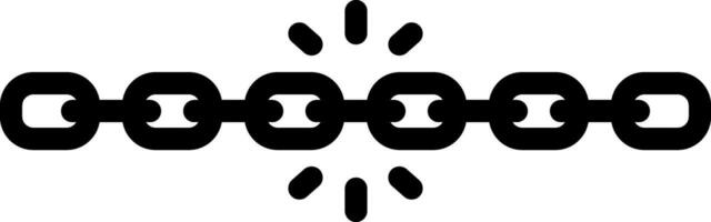 Black line icon for chain vector