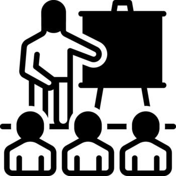 solid icon for training vector