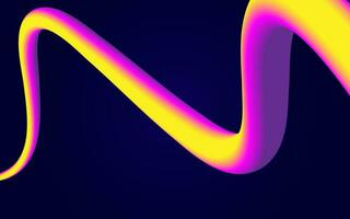 a purple and yellow wave on a dark background vector