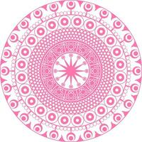 Pink color mandala design in a circle. Abstract bright for design and creativity. mandala of circles vector