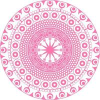 Pink color mandala design in a circle. Abstract bright for design and creativity. mandala of circles vector