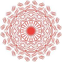 Pink color mandala design in a circle. Abstract bright for design and creativity. vector