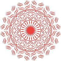 Pink color mandala design in a circle. Abstract bright for design and creativity. vector