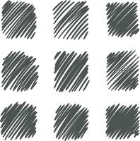 a set of different black and white scribbles vector