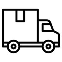 Logistic delivery truck object vector illustration