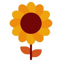 Spring flower sun Vector object illustration