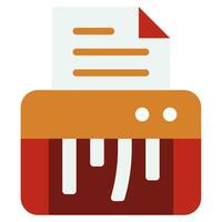 office tools paper shredder vector object illustration