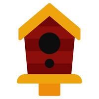 Spring bird house Vector object illustration