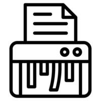 office tools paper shredder vector object illustration