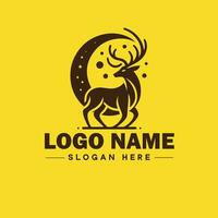 ciervo animal logo y icono limpiar plano moderno minimalista negocio y lujo marca logo diseño editable vector