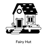 Trendy Fairy Hut vector