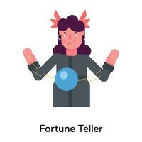 Trendy Fortune Teller vector