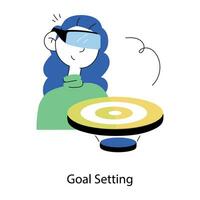 Trendy Goal Setting vector