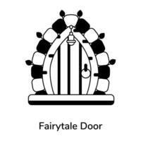 Trendy Fairytale Door vector