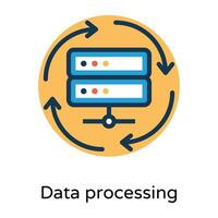 Trendy Data Processing vector