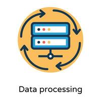 procesamiento de datos de moda vector