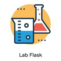 Trendy Lab Glassware vector