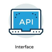 Trendy API Concepts vector