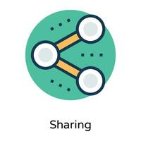 Trendy Sharing Concepts vector