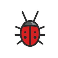 lady bug icon vector element design template