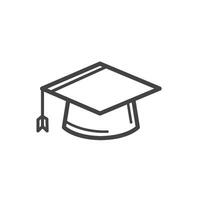 diploma cap icon vector element design template