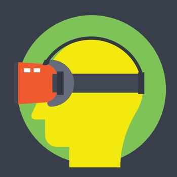 casco de realidad virtual vector