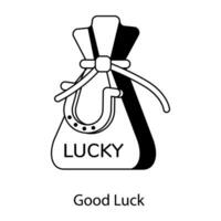 Trendy Good Luck vector