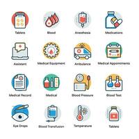 Collection of Healthcare Instruments Icons vector